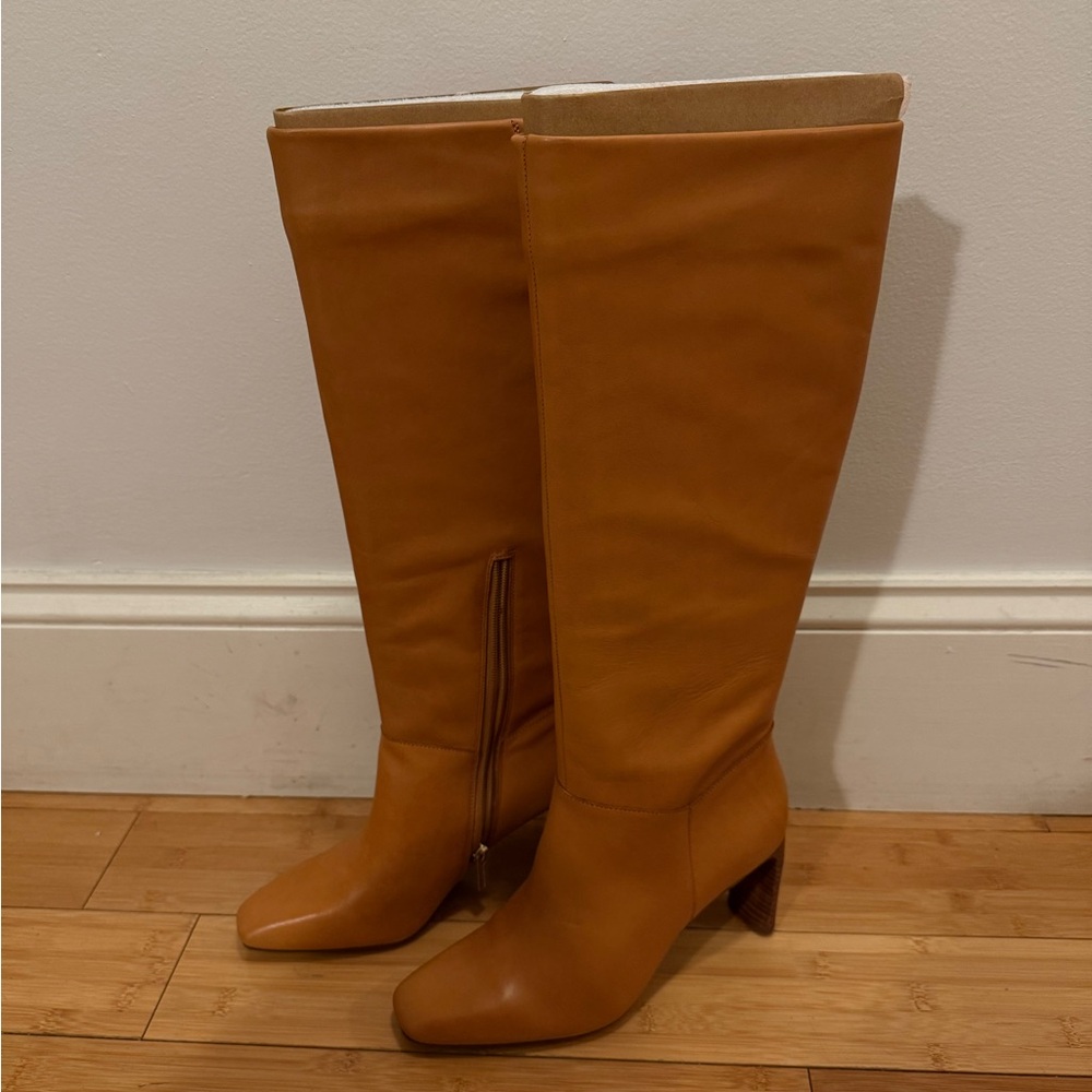 Vince Camuto brown leather tall boots